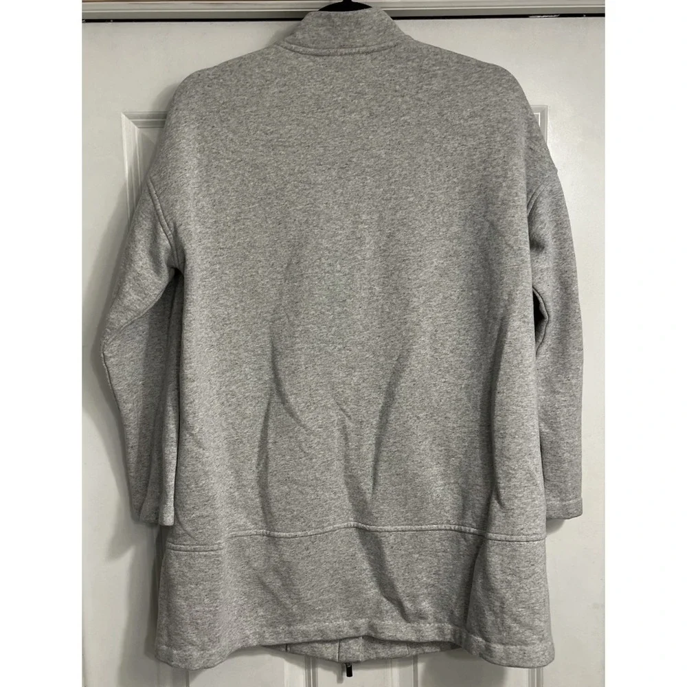 Eileen Fisher The Fisher Project Full Zip‎ Sweatshirt Bomber Jacket Gray Sz Sm